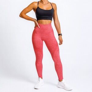 Alphalete Seamless Leggings Pink Marl S High Rise Gym Yoga Workout Compression‎